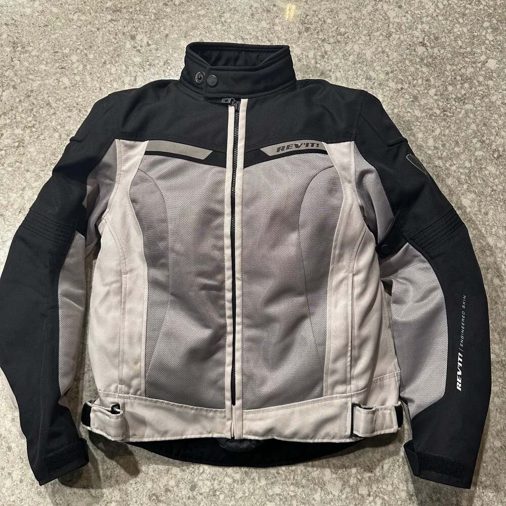 REV'IT! Airwave 2 Women's Mesh Motorcycle Jacket, Black/Silver Size 42 (L) EUC